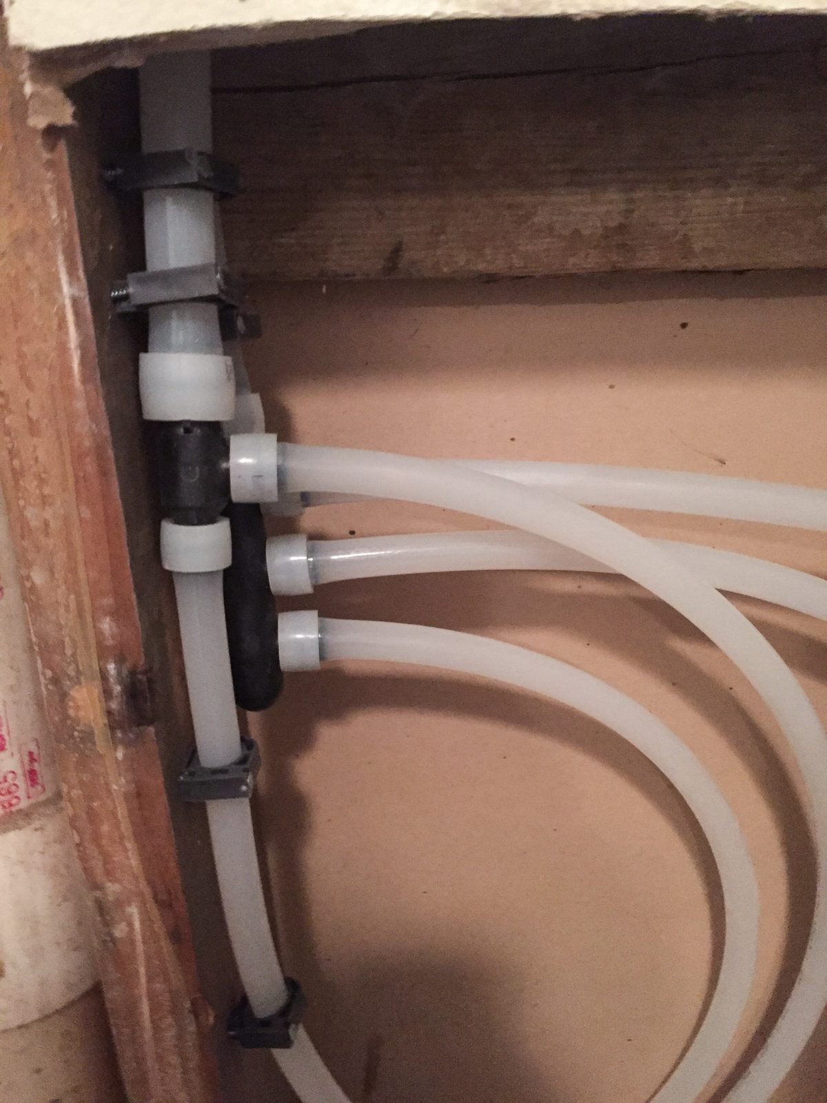 Repipe project photo - Irvine, CA home pipes before or after replacement by Repipe OC